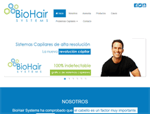 Tablet Screenshot of biohairsystems.com